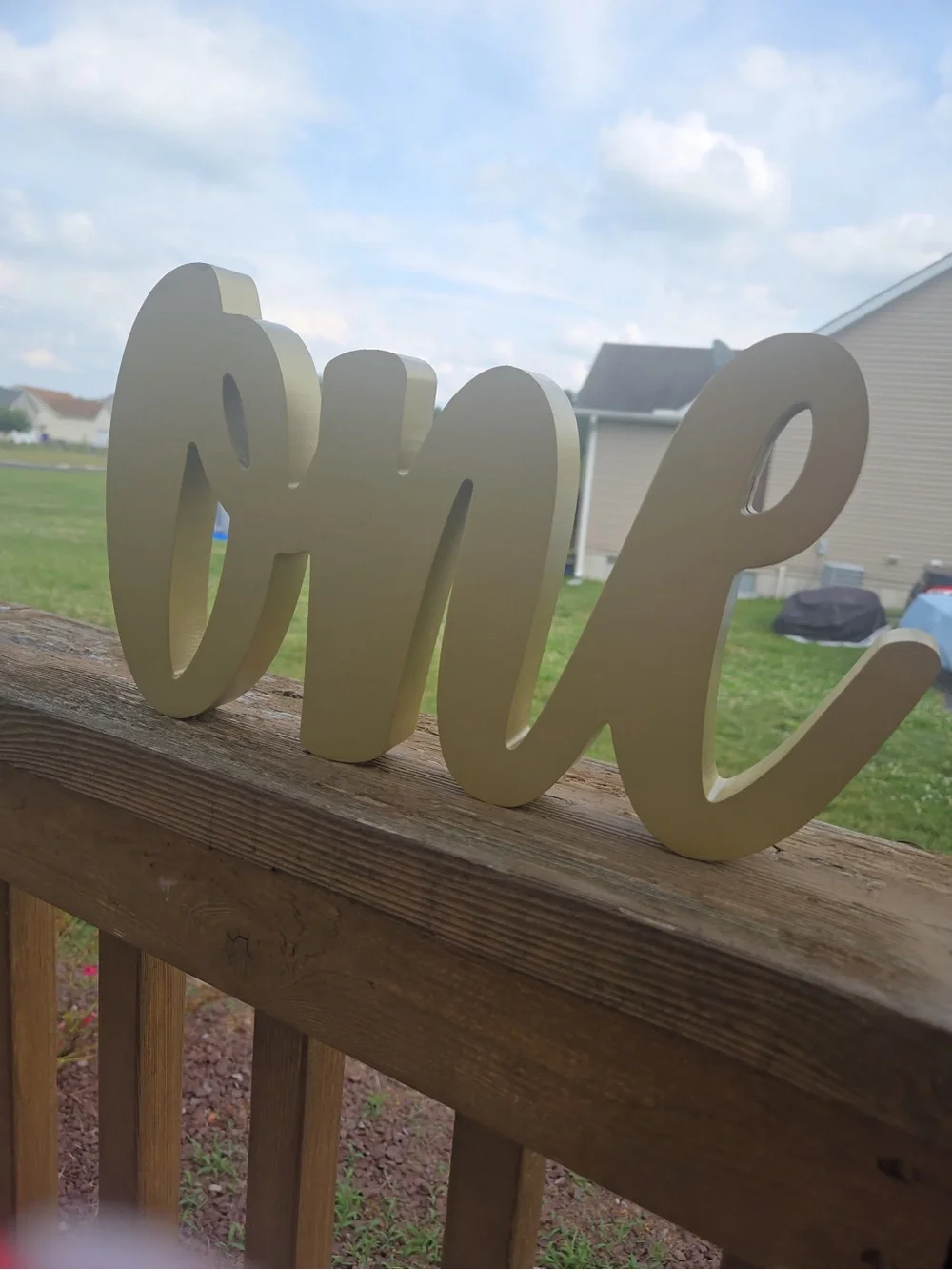 Wall Script ONE Wooden Sign